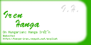 iren hanga business card